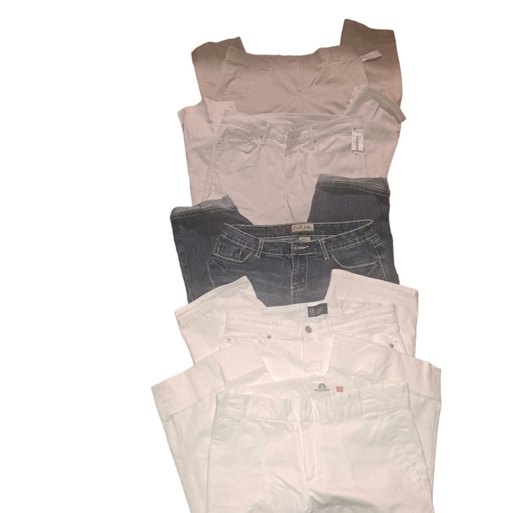 BUNDLE of 6 Greats Pants! Sz 8 -Levis x 2- Tommy Bahama -weatherproof -Earl-Gap